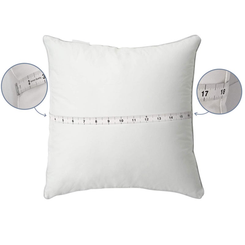 Leeden 18 x 18 Pillow Inserts (Set of 2) - Throw Pillow Inserts with 100% Cotton Cover - 18 Inch Square Decorative Pillows for Sofa, Couch, Bed and Home Decor - Image 5